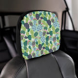 Cactus Pattern Background Car Headrest Cover