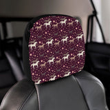 Horse Pattern Background Car Headrest Cover