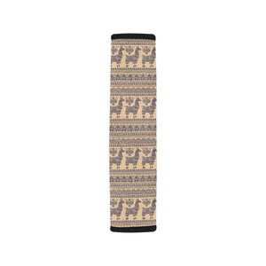 Llama Pattern Ethnic Motifs Car Seat Belt Cover