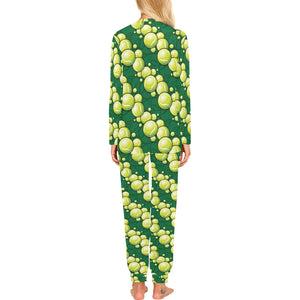 Tennis Pattern Print Design 04 Women's All Over Print Pajama Set