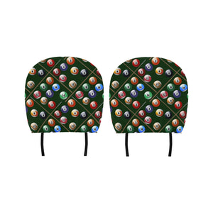 Billiard Ball Pattern Print Design 03 Car Headrest Cover