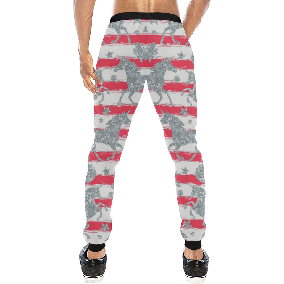 Unicorn Silver Pattern Unisex Casual Sweatpants