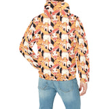 Squirrel Pattern Print Design 04 Men's Padded Hooded Jacket(ModelH42)