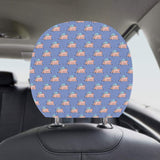 Pig Pattern Print Design 03 Car Headrest Cover