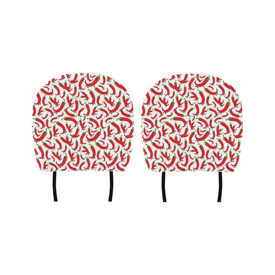 Red Chili Pattern Car Headrest Cover