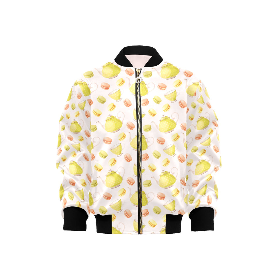 Tea pots Pattern Print Design 03 Kids' Boys' Girls' Bomber Jacket