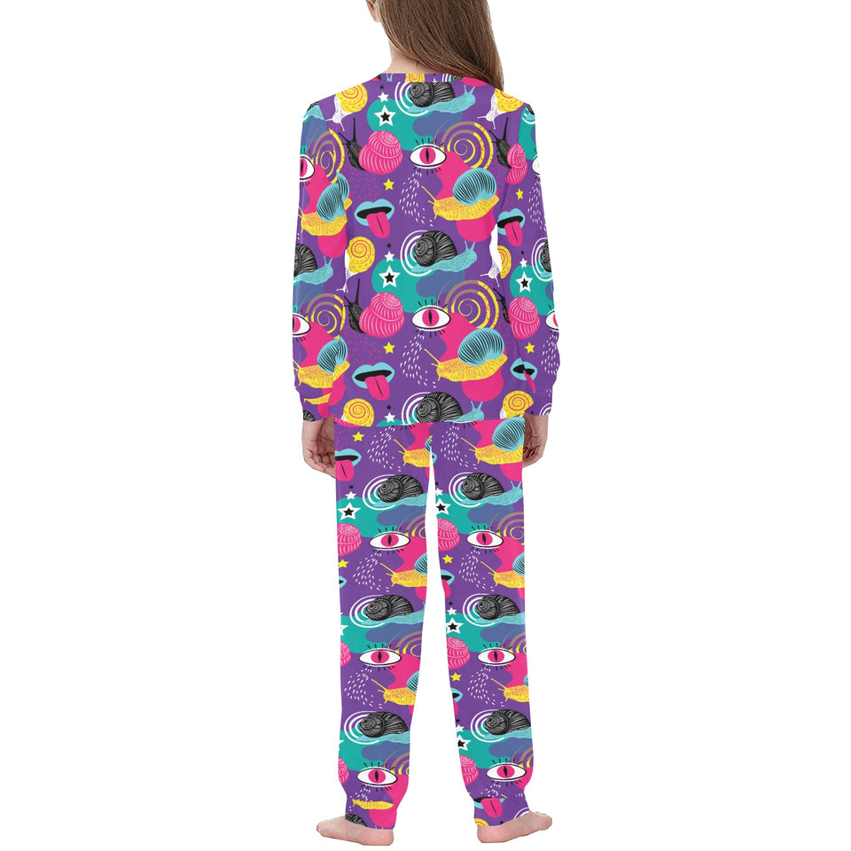 Snail Pattern Print Design 02 Kids' Boys' Girls' All Over Print Pajama Set