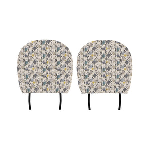 Owl Pattern Background Car Headrest Cover