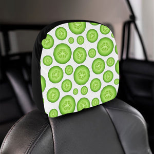 Sliced Cucumber Pattern Car Headrest Cover