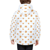 Pancake Pattern Print Design 03 Kids' Boys' Girls' Padded Hooded Jacket