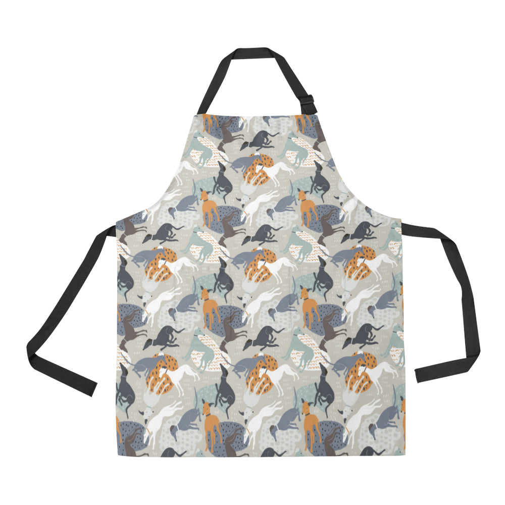 Greyhound Pattern Print Design 04 Adjustable Apron