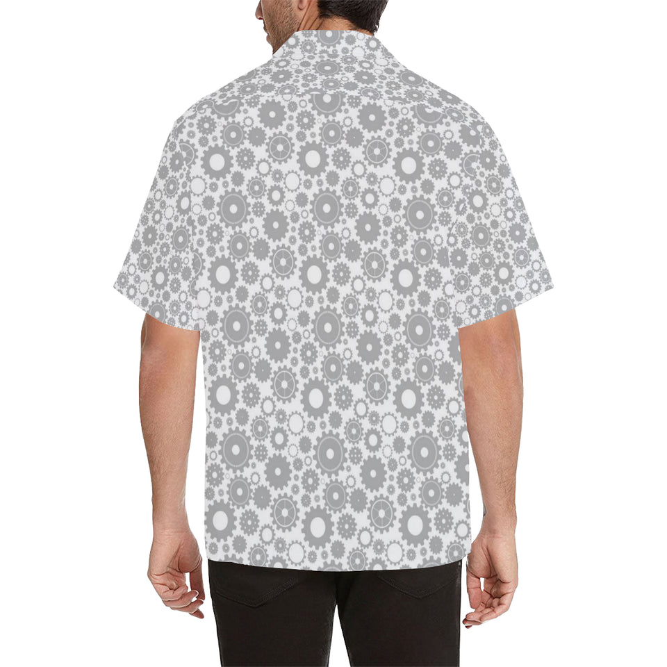 Gear Pattern Print Design 03 Men's All Over Print Hawaiian Shirt (Model T58)