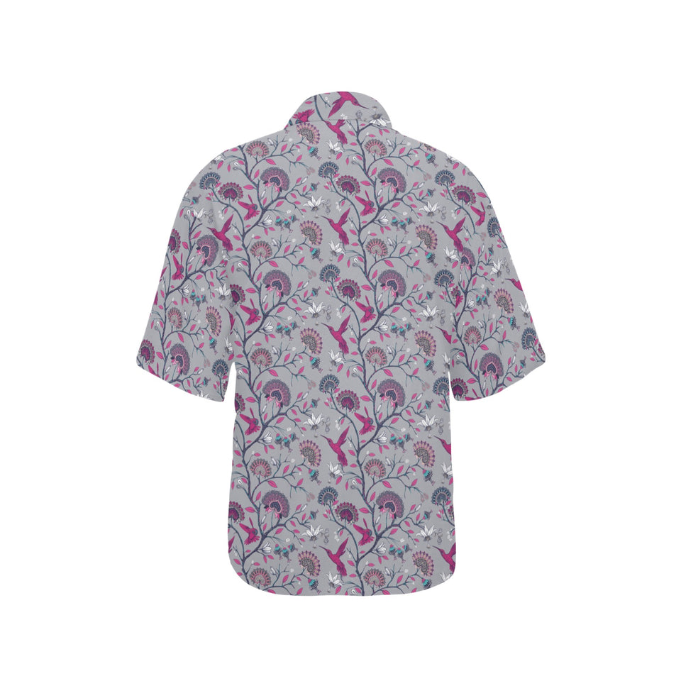 Hummingbird Pattern Print Design 04 Women's All Over Print Hawaiian Shirt