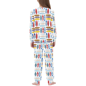 Surfboard Pattern Print Design 02 Kids' Boys' Girls' All Over Print Pajama Set