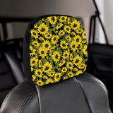 Sunflower Theme Pattern Car Headrest Cover