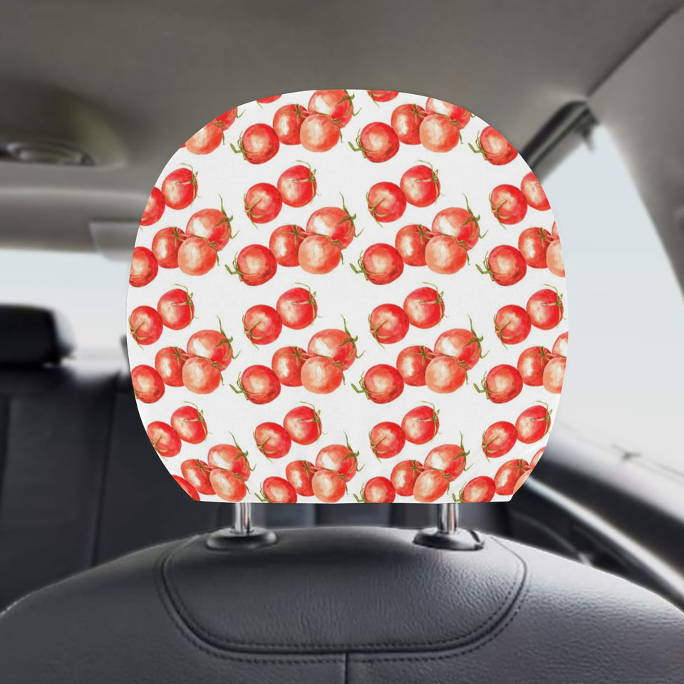 Tomato Water Color Pattern Car Headrest Cover