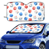 Dice Pattern Print Design 01 Car Sun Shade