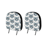 Raccoon Head Pattern Car Headrest Cover