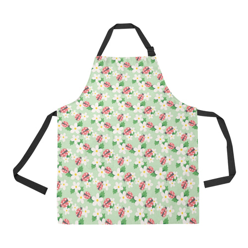 Ladybug Pattern Print Design 05 Adjustable Apron