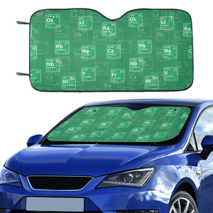 Chemistry Periodic Table Pattern Print Design 01 Car Sun Shade