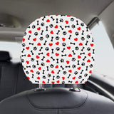 Dog Paws Pattern Print Design 01 Car Headrest Cover