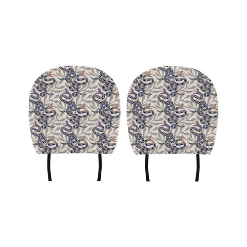 Snake Leaves Pattern Car Headrest Cover