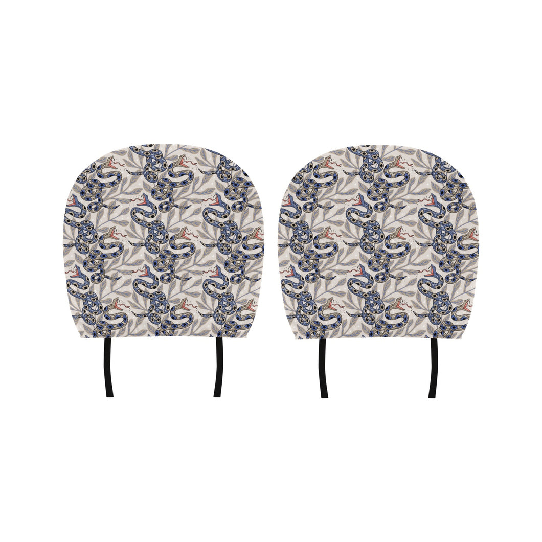 Snake Leaves Pattern Car Headrest Cover