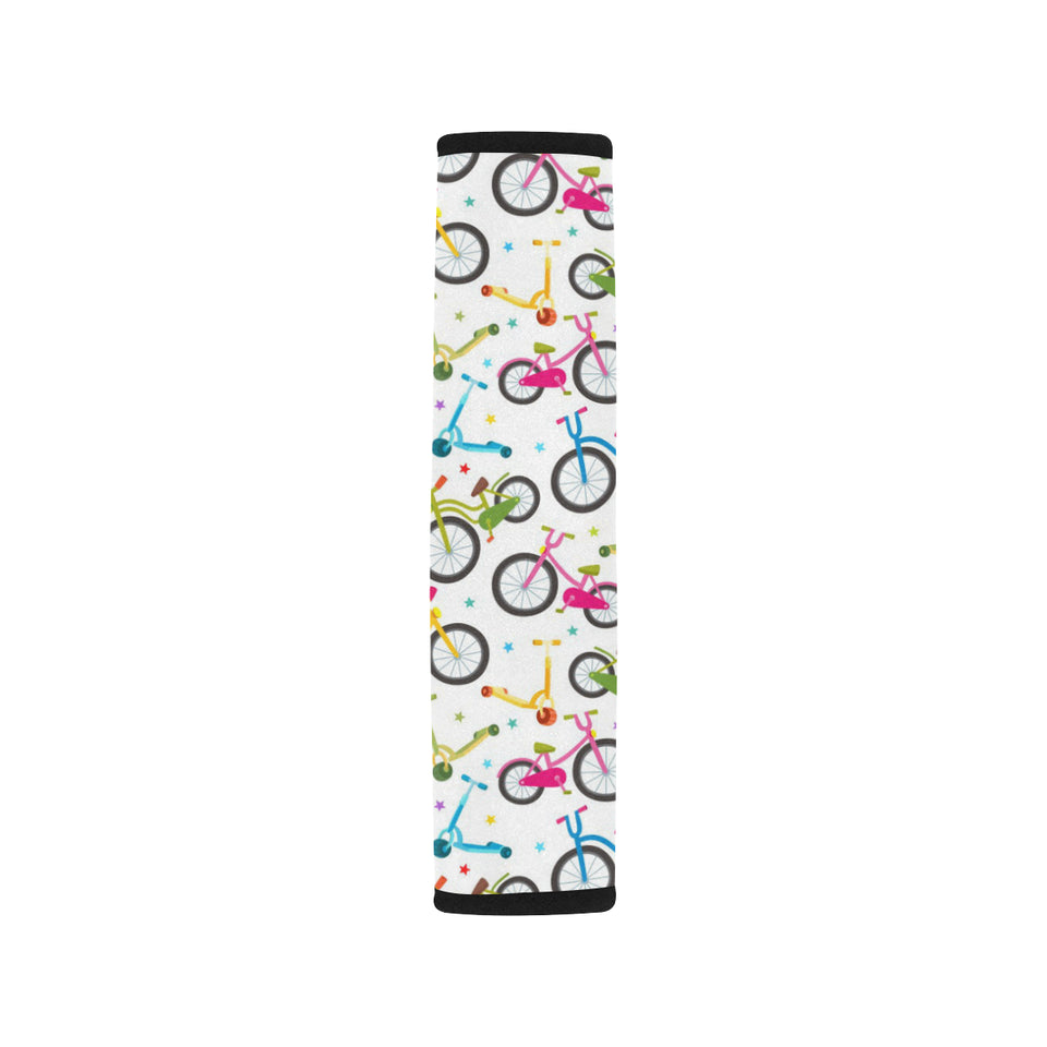 Bicycle Pattern Print Design 02 Car Seat Belt Cover