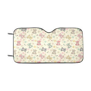 Teddy Bear Pattern Print Design 05 Car Sun Shade