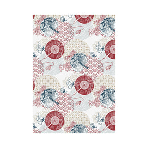 Japanese Fan Pattern House Flag Garden Flag