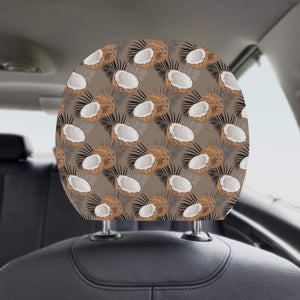 Coconut Pattern Print Design 02 Car Headrest Cover