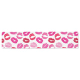 Lips Pattern Print Design 05 Table Runner