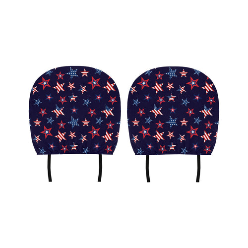 USA Star Pattern Theme Car Headrest Cover