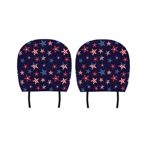 USA Star Pattern Theme Car Headrest Cover