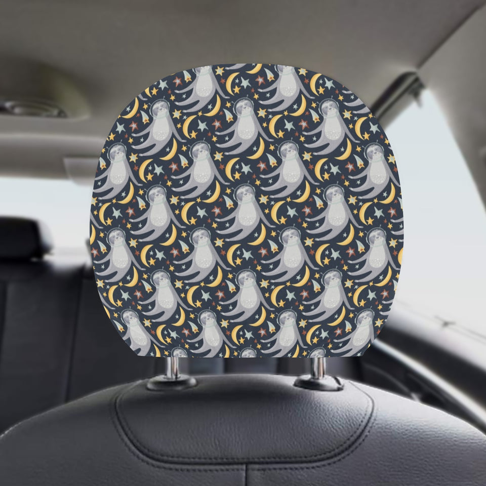 Sloth Astronaut Pattern Car Headrest Cover