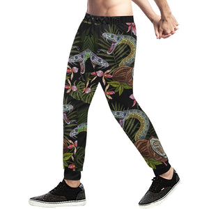 Snake Leaves Coconut Pattern Unisex Casual Sweatpants