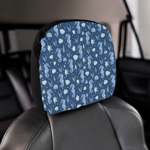 Seahorse Shell Pattern Car Headrest Cover