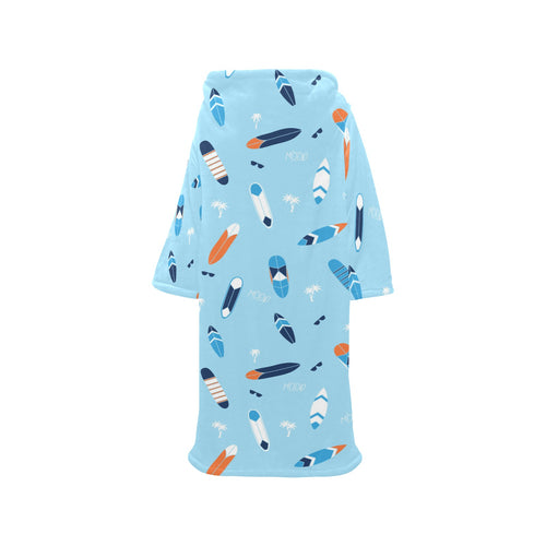 Surfboard Pattern Print Design 05 Blanket Robe with Sleeves