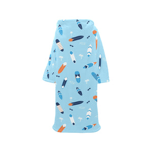 Surfboard Pattern Print Design 05 Blanket Robe with Sleeves