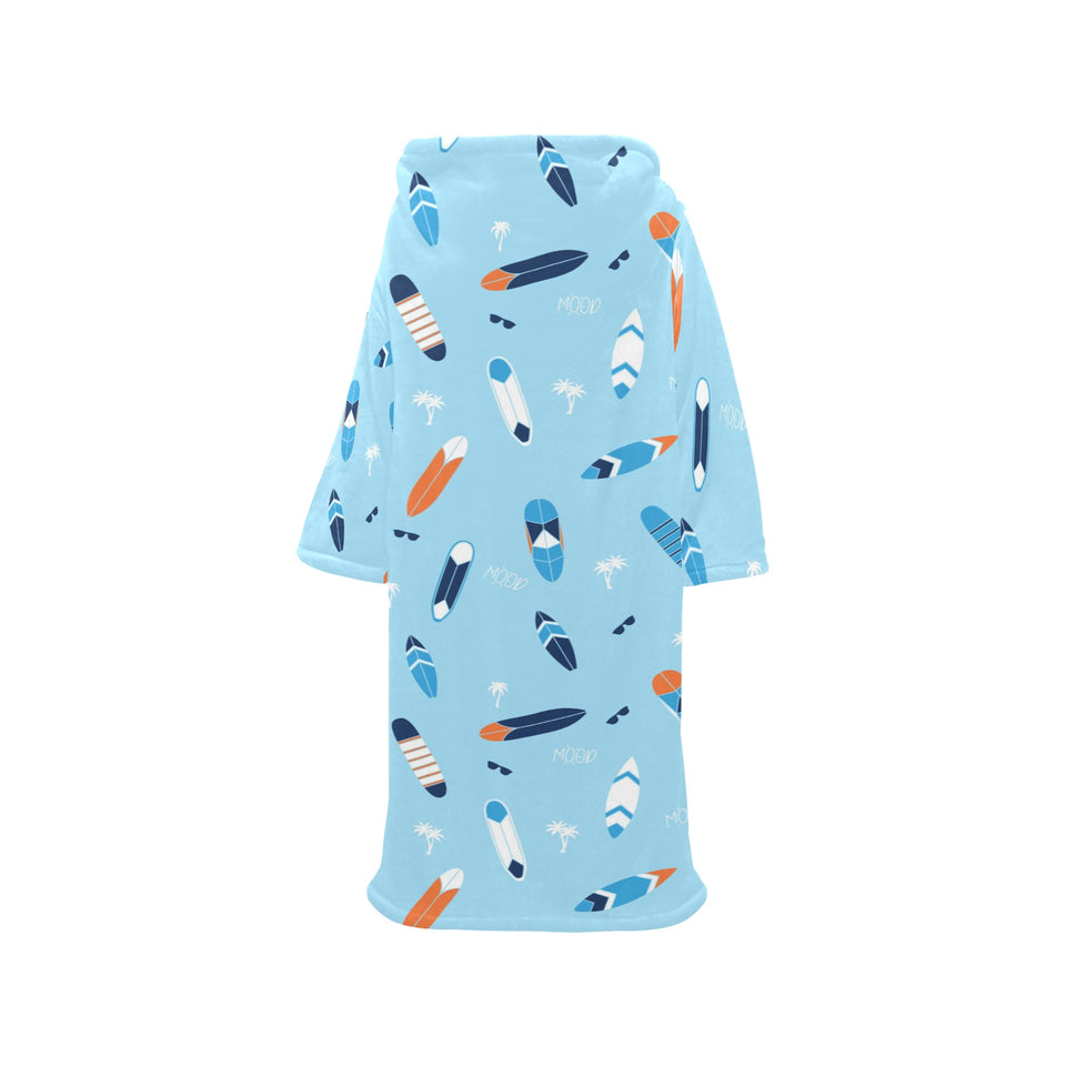 Surfboard Pattern Print Design 05 Blanket Robe with Sleeves