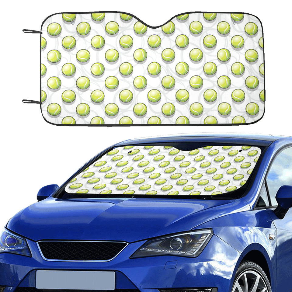 Tennis Pattern Print Design 05 Car Sun Shade