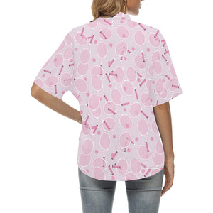 Tennis Pattern Print Design 02 Women's All Over Print Hawaiian Shirt