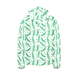 Green Peas Pattern Print Design 01 Kids' Boys' Girls' Padded Hooded Jacket