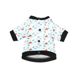 Swordfish Pattern Print Design 03 All Over Print Pet Dog Round Neck Fuzzy Shirt