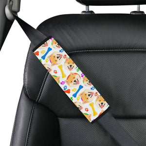 Shiba Inu Paw Bone Pattern Car Seat Belt Cover