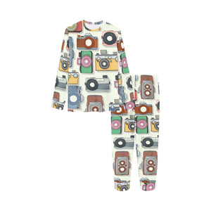 Camera Pattern Print Design 05 Kids' Boys' Girls' All Over Print Pajama Set