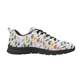 Colorful Dinosaur Pattern Men's Sneakers Black