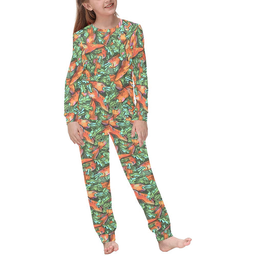 Carrot Pattern Print Design 04 Kids' Boys' Girls' All Over Print Pajama Set