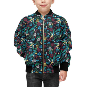 Swallow Pattern Print Design 04 Kids' Boys' Girls' Bomber Jacket