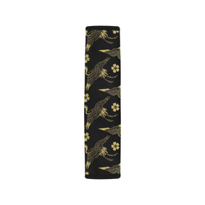 Gold Japanese Theme Pattern Car Seat Belt Cover